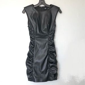 Zara leather bodycon dress
